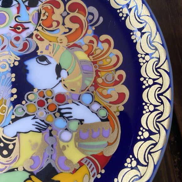 Vintage Aladdin #5 Wall Plate Bjork Wiinblad Rosenthal Porcelain Art - Picture 9 of 13